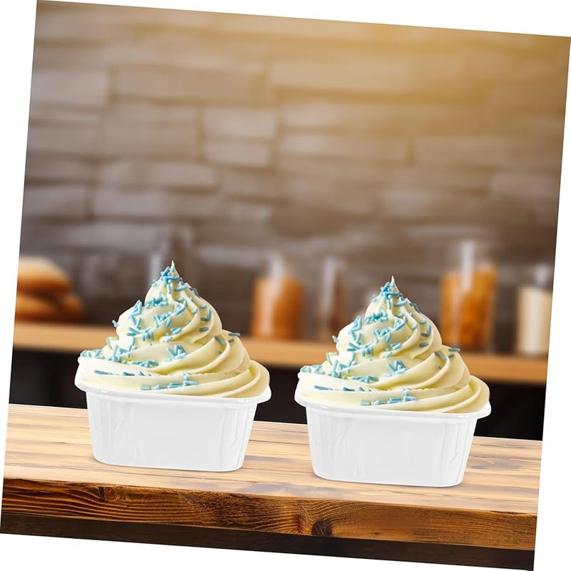 Cabilock 50 Pack Square Paper Baking Cups With Lids Disposable Party Supplies - Image 4